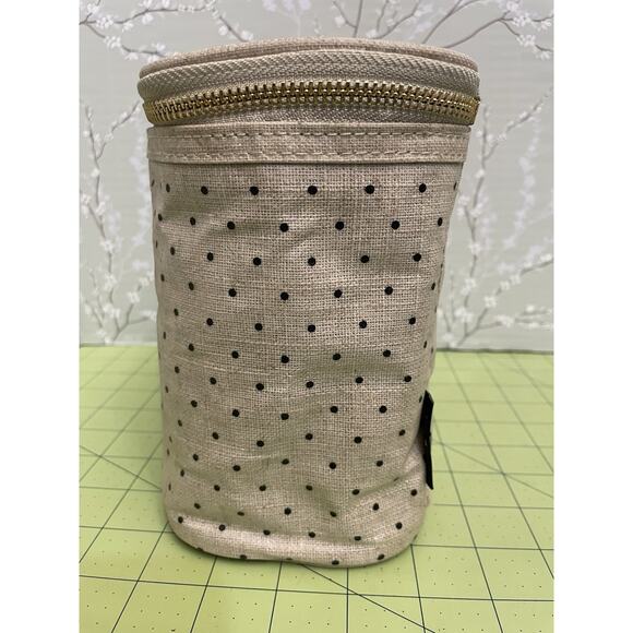 Kate Spade New York Out To Lunch Insulated Bag Zippered Make Up Tote Polka Dot - Picture 2 of 11